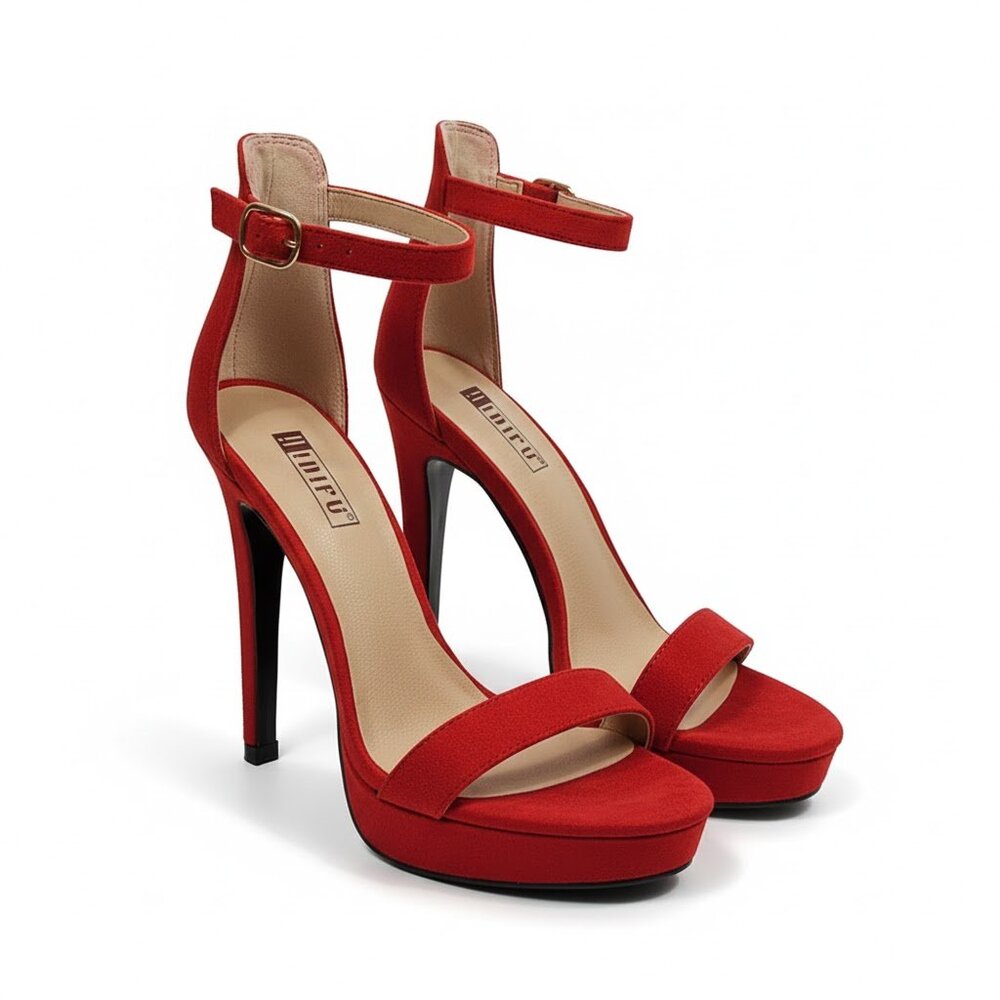 NWOT IDIFU Janice Red Platform Stiletto Sandals High Heels Open Toe Sexy 8.5